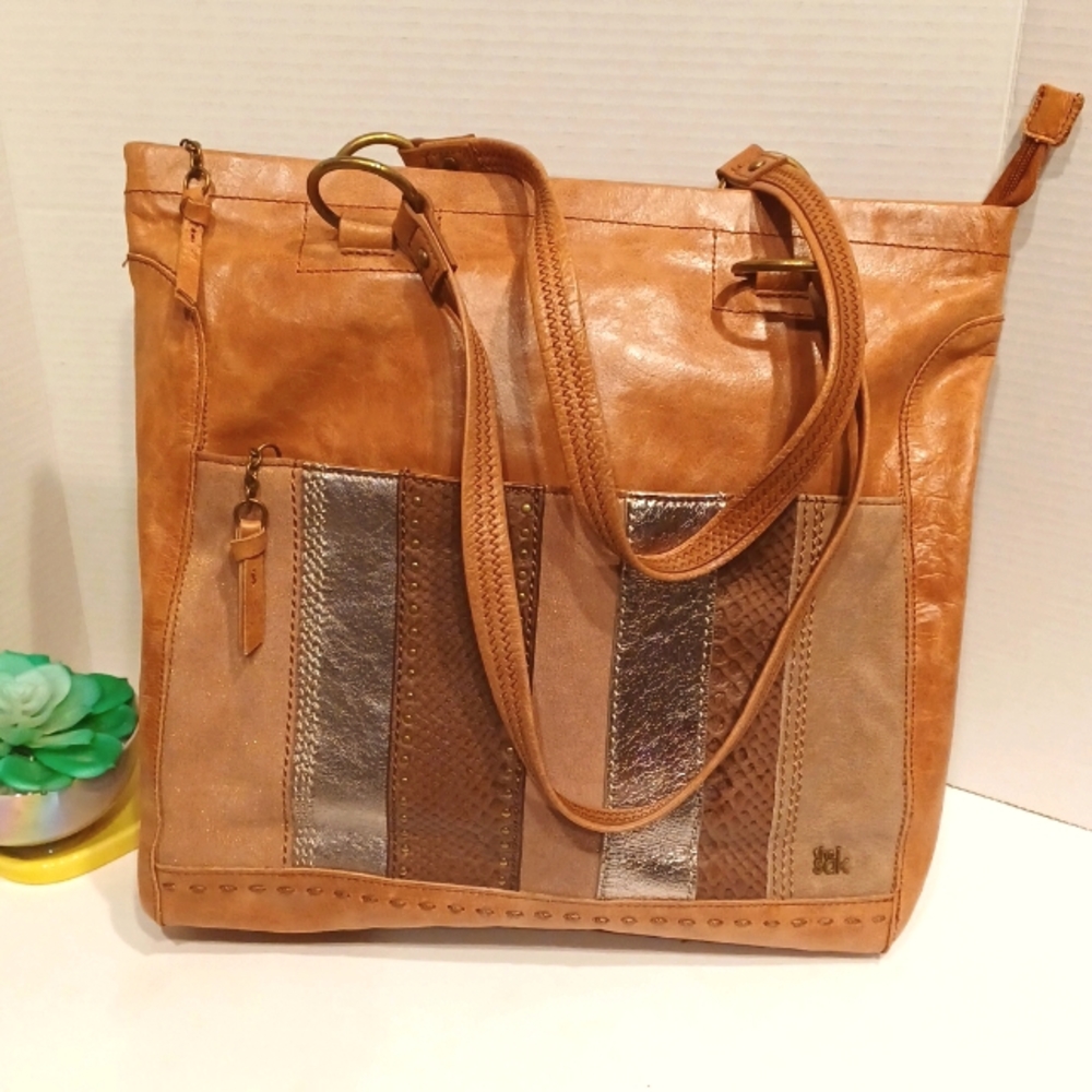 NWOT The Sak BOHO Large Leather Tan Tote Bag